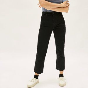 Everlane The Straight-Leg Crop - Black Size 2 Regular